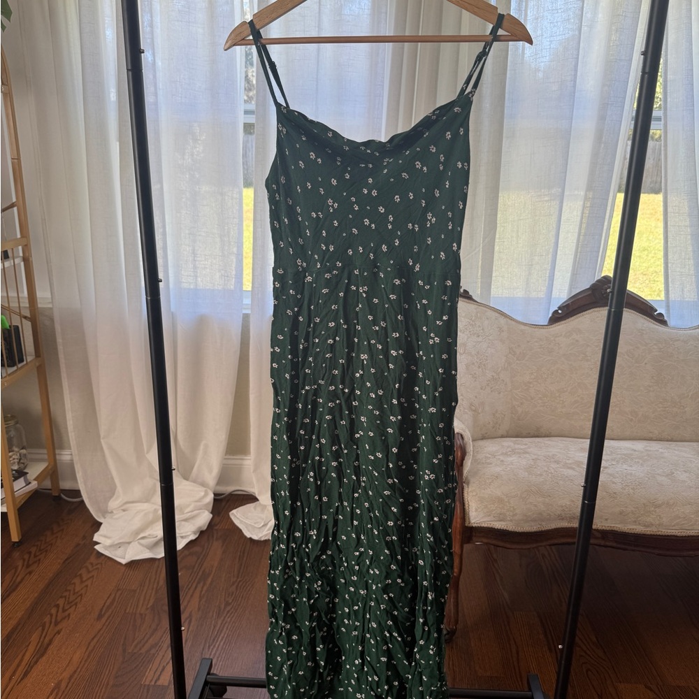 American Eagle Outfitters Green Floral Dress